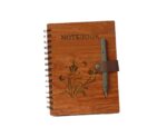 Wooden Cover Spiral Diary With Pen A/5 - Image 5