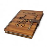 Wooden Cover Spiral Diary With Pen A/5 - Image 7