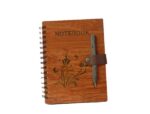 Wooden Cover Spiral Diary With Pen A/5 - Image 2