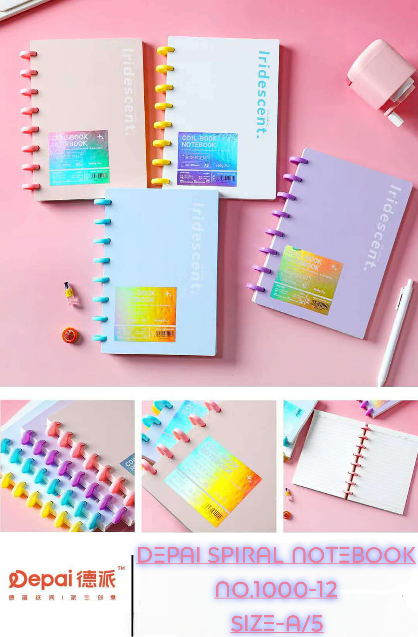 1000081030.png Depai Spiral Notebook No.1000-12 A/5 - Image 1
