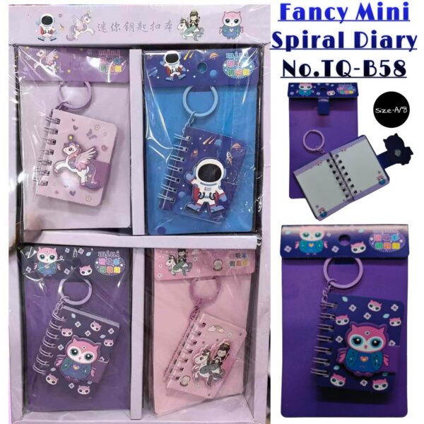 Fancy Mini Spiral Diary No.TQ-B58