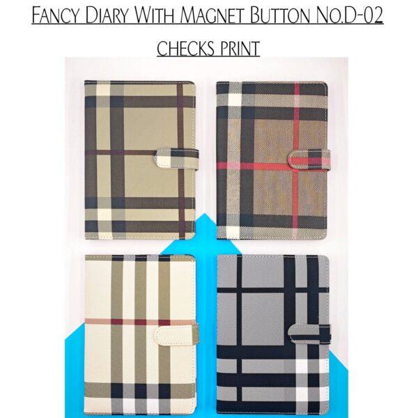 Fancy Diary With Magnet Button No.D-02