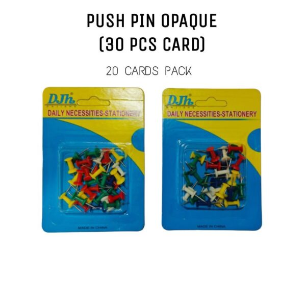 Push Pin Opaque Coloured (30 Pc Pack)