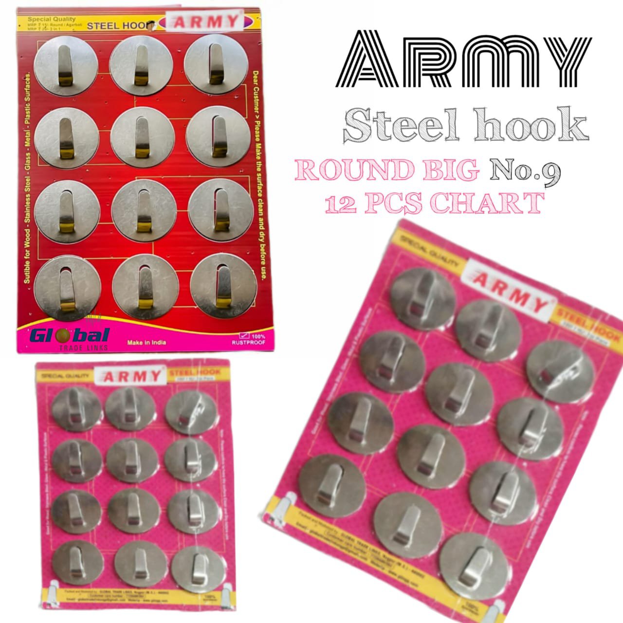 2025/12/1000131452.jpg Army Steel Round Big Hook (12 Pc card) - Image 1