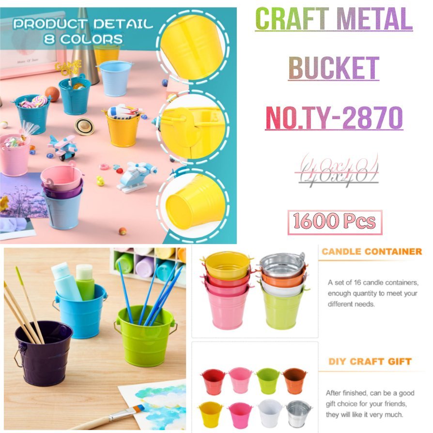 1000273757.jpg Craft Metal Bucket No.TY-2870 - Image 1