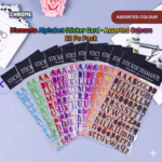 Diamante Alphabet Sticker Card- Assorted Colour