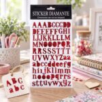 Diamante Alphabet Sticker Card- Assorted Colour - Image 3