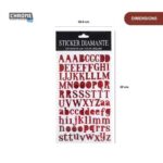Diamante Alphabet Sticker Card- Assorted Colour - Image 2