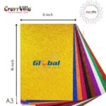 Craft Villa A/3 Glitter Foam Sheet Non Gumming - Multi Colour - Image 2