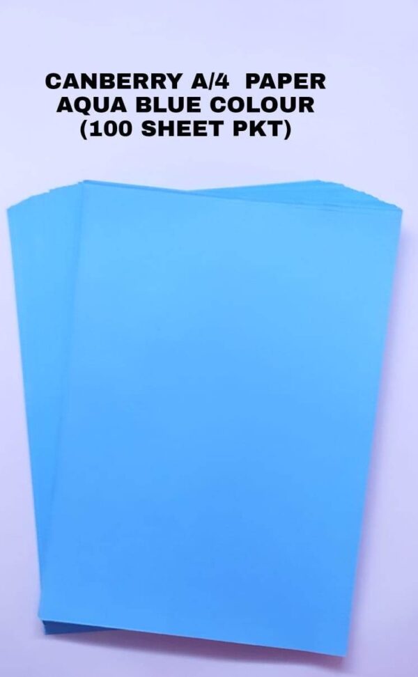Canberry A/4 Paper - Aqua Blue Colour