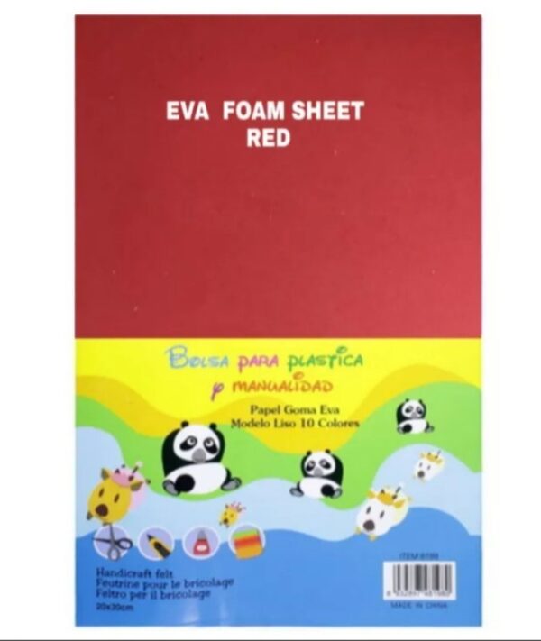 EVA Foam Sheet Loose Colour - Red