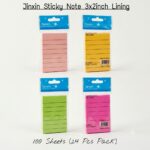 Jinxin Sticky Note 3X2 Lining (100 Sheet) M/C (X02-B)