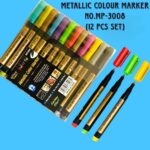 Metallic Colour Marker No.MP-3008 (12 Pcs)