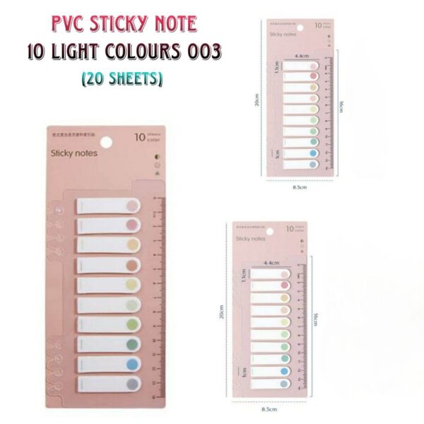 PVC Sticky Note 10 Light Colours 003