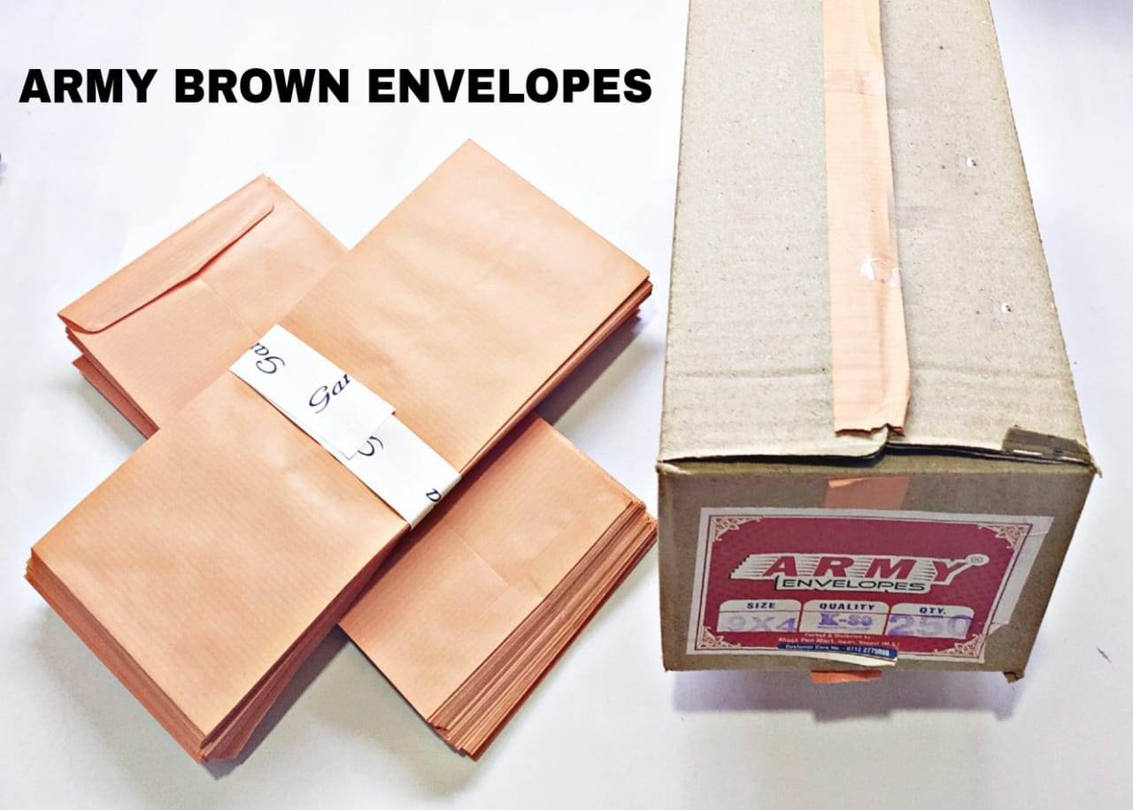 2d1376f1-f017-4d8e-9764-8052a1e302eb-2.jpg Army Envelopes K-80 Brown - 9 x 4 - Image 1