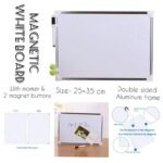 White Board 25X35cm With Pen + Magnet Button