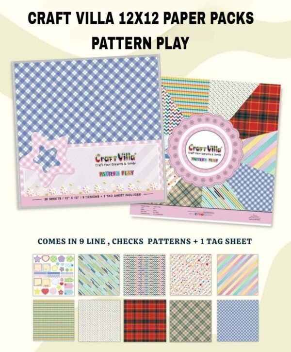 Craft Villa 12X12 Paper Packs-Pattern Play