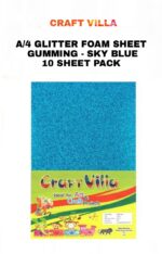 Craft Villa A/4 Glitter Foam Sheet Gumming - Loose Colours - Image 7