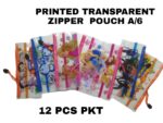 Printed Transparent Zipper Pouch A/6 No.1300