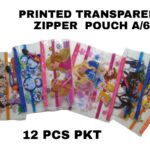 Printed Transparent Zipper Pouch A/6 No.1300