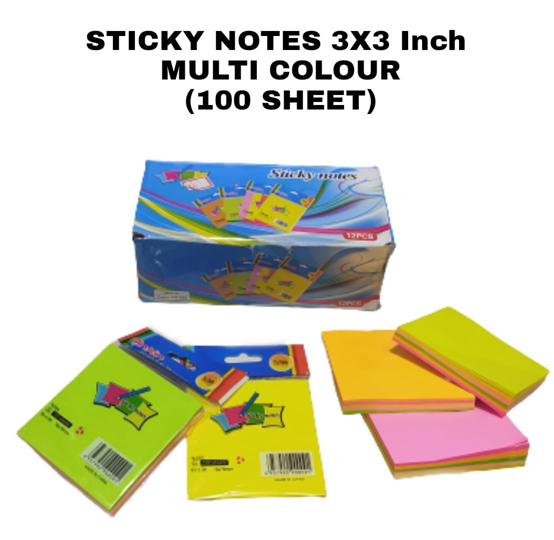 33e05472-19d4-467c-9a7f-780b622261fe.jpg Sticky Note - 3X3 Multi Colour (E3) - Image 1