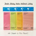 Jinxin Sticky Notes 4X6 Lining (100 Sheet) M/C (X06-B)