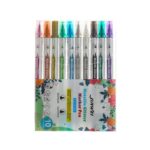 Twin Metallic Brush Pen No.6566 (10 Pcs) - Image 4
