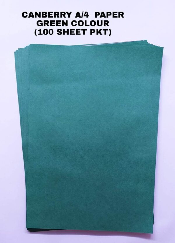 Canberry A/4 Paper - Dark Green Colour