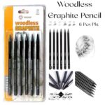 Woodless Graphite Pencil-6 Pcs Set