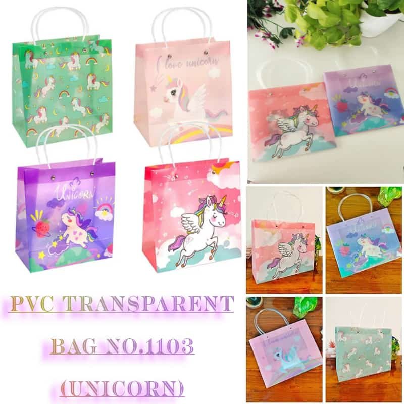 58f3a334-3875-4265-8354-d0b8f2aa7871.jpg PVC Transparent Bag No.1103 (Unicorn) - Image 1