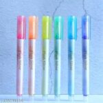 Flash Silver Highlighter Marker Pen No.RM-1505-6 (6 Pcs) - Image 3