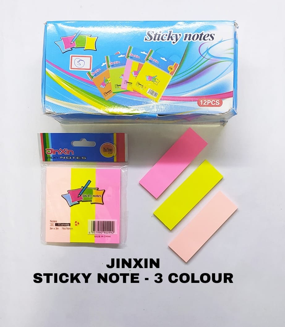 5e3bacb2-cddf-4c72-a042-53c22bd04538.jpg Sticky Note 3 Colour (50 Sheet Pack) (E3-40-3) - Image 1