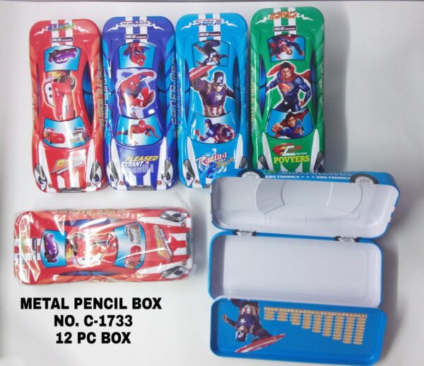 Metal Pencil Box Car Shape No. C-1733