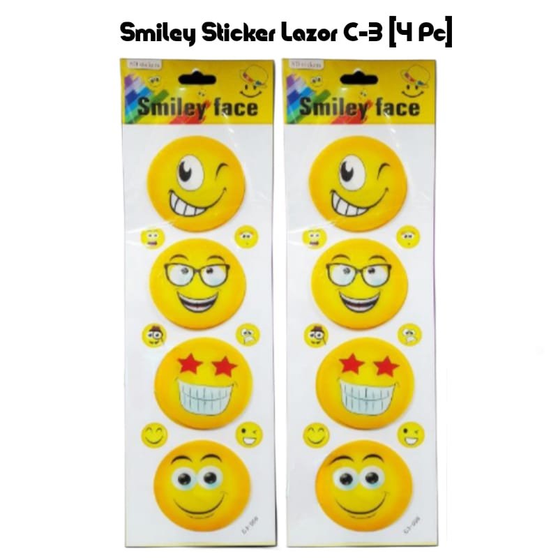 73603ec5-0d5a-4e49-b76b-579289755885.jpeg Smiley Sticker Lazor C-3 (4 Pc) - Image 1