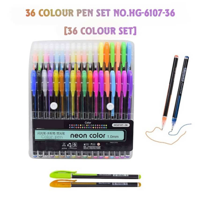 740f5e35-6446-45bd-a119-f904ef5a87bc.jpeg 36 Colour Pen Set No.HG-6107-36 (36 Col Set) - Image 1