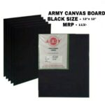 Army Canvas Board 12"x 12" Inch Black