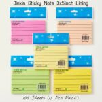 Jinxin Sticky Note 3X5 Lining (100 Sheet) M/C (X04-B)