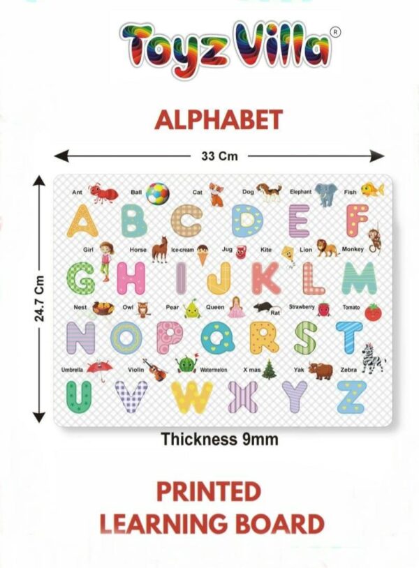 Toyz Villa Printed Learning Board - Alphabet