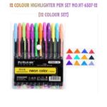 12 Colour Highlighter Pen Set No.HT-6307-12 (12 Col Set)