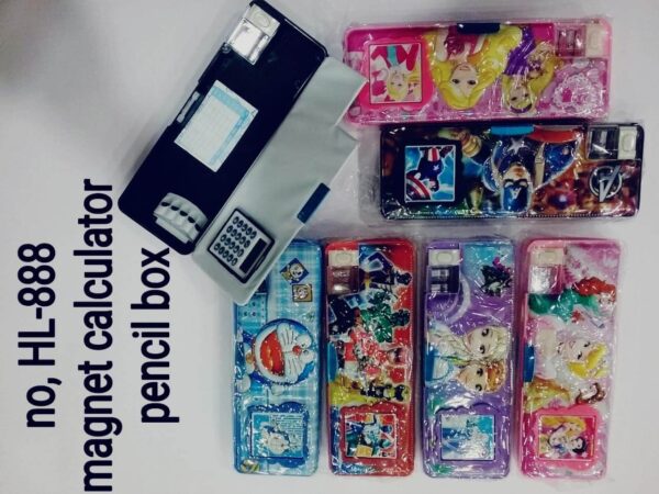 Magnetic Pencil Box No. HL-888 (Calculator)