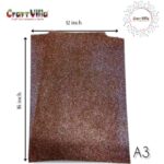 Craft Villa A/3 Glitter Foam Sheet Non Gumming – Brown - Image 5