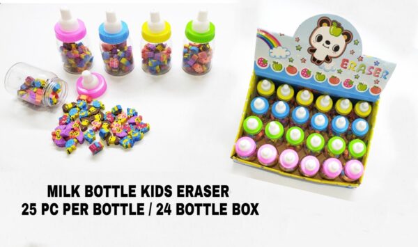 Milk Bottel Kids Eraser