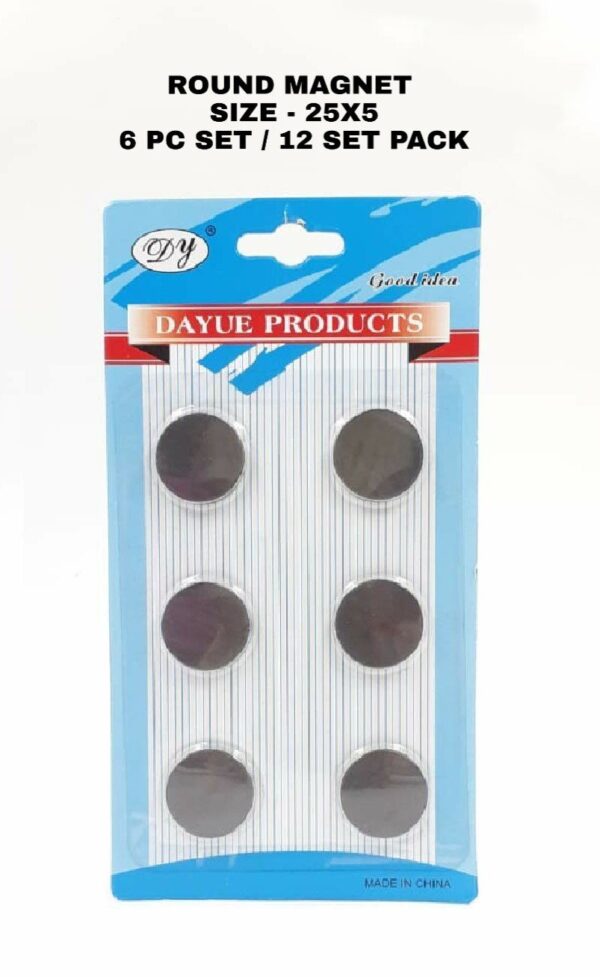 DY Round Magnet 25X5 - 6 Pc Set