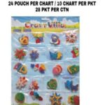 Craft Villa Small Shapes Glitter Foam Sticker Chart