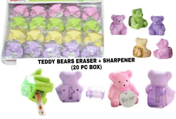 Teddy Bear  Eraser + Sharpner