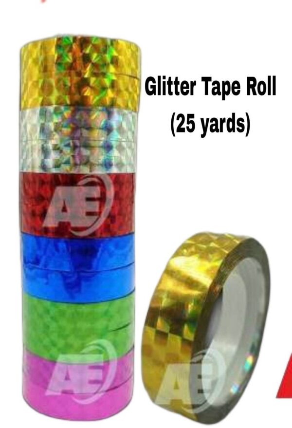 Glitter Tape Roll -25 Yard (12 PC Roll)