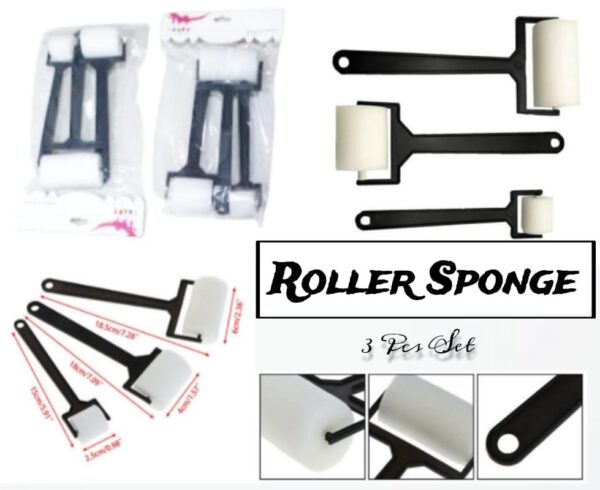 Roller Sponge Brush - 3 Pcs Set