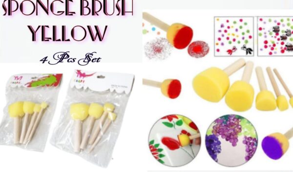 Sponge Brush Yellow (4 pc set)