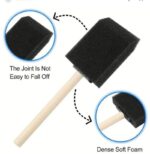 Black Sponge Brush Flat - 4 Pcs Set - Image 4