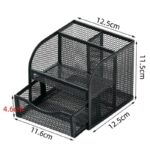 Metal Jali Pen Stand No.9061 Black - Image 2